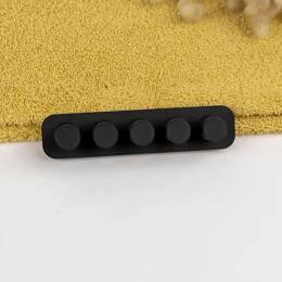 Porte-brosses à dents mural - Familiale - Pour 4 - Noir