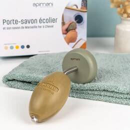 Coffret porte-savon rotatif - Vert d'eau