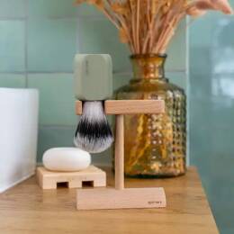 Coffret barbe - accessoires de rasage - Vert d'eau