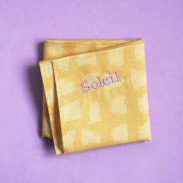 Mouchoir en tissu brodé - Niki "Soleil"