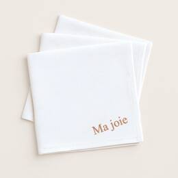 Mouchoirs en tissu brodés - Personnalisables (Lot de 3)
