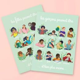 Affiches Les filles et Les garçons peuvent