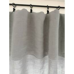 Rideau lin lavé ajustable ZEF Gris clair