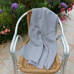 Chèche HOULE en lin lavé Gris moyen