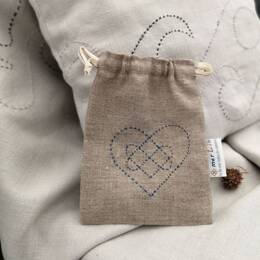 Pochon en lin Coeur Celtique