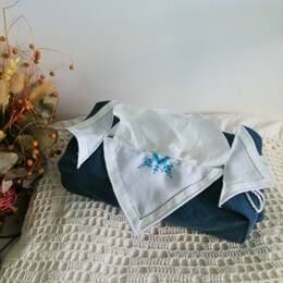 Boîte à mouchoirs Vintage en lin