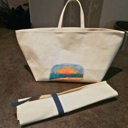 Sac à lunch box peint à la main