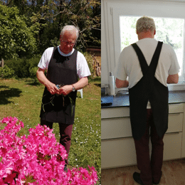 Tablier MER DU JAPON en lin lavé Noir