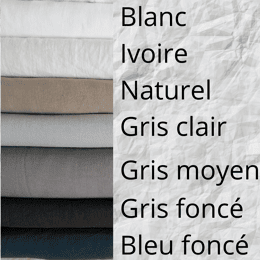 Taie d'oreiller en lin lavé SIMPLISSIME Gris clair 70 x 50 cm