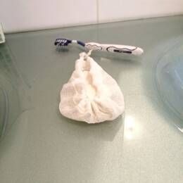 Sac économiseur de savon DRENEC en lin Ivoire