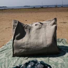 Le sac de plage idéal en lin by les Viviane's Lin naturel