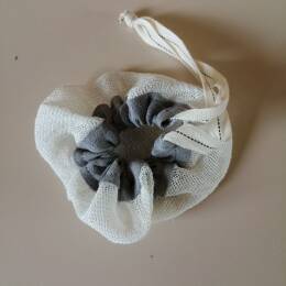 Sac économiseur de savon DRENEC en lin Gris moyen