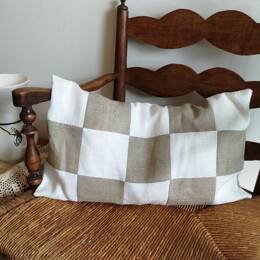Housse de coussin en lin NOVEMBER Blanc