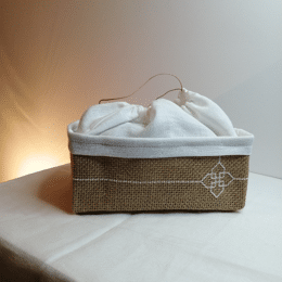 Corbeille fermée RADENEC Blanc