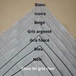 Serviette de table ZEF en lin lavé Gris clair