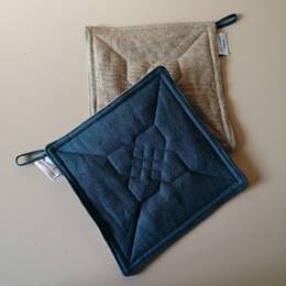 Manique MER D'IROISE en lin Bleu canard