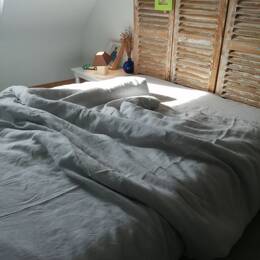 Housse de couette en lin lavé SIMPLISSIME Blanc 260 x 240 cm
