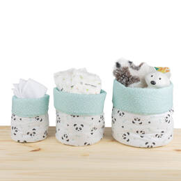 Paniers de Rangement Coton Fait Main - Panda