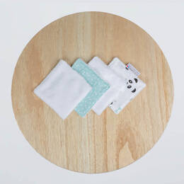 Lingettes Lavables Zéro Déchet Fait Main - Panda