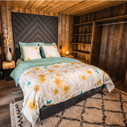 Housse de couette en Percale imprimée Jonquille