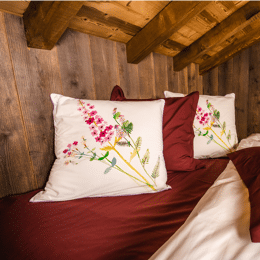 Taie d'oreiller en Percale imprimée Fleur sauvage 65x65xm