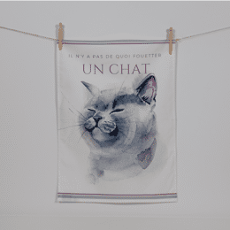 Torchon Imprimé Chat