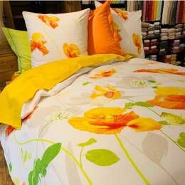 Housse de couette en Percale imprimée Coquelicot