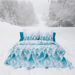 Housse de couette en Percale imprimée Zone Blanche