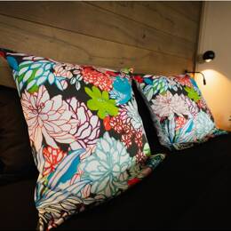 Taie d'oreiller en Percale imprimée Dahlia 65x65cm