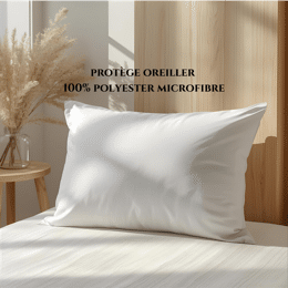 Protège oreiller 100% polyester microfibre