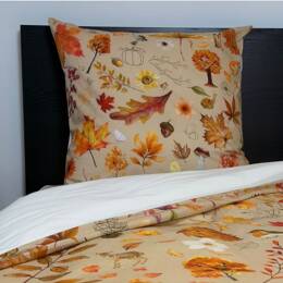 Taie d'oreiller en Percale imprimée Thanksgiving 65x65cm