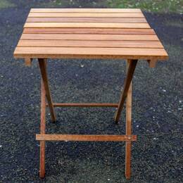 Table d'appoint pliante en iroko massif