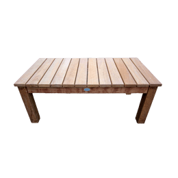 Table basse de salon rectangulaire iroko