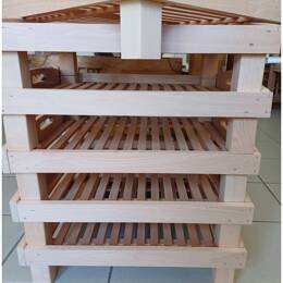 plateau clayette empilable en hêtre massif