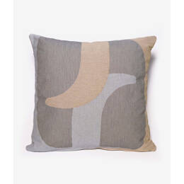 Coussin carré RF Beige Gris Grège - Élysée x Pinton