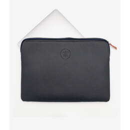 Pochette d'ordinateur en cuir bleu - Élysée x Larmorie