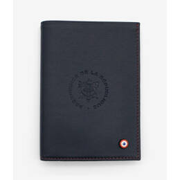 Portefeuille en cuir bleu Grand Format - Élysée x Larmorie