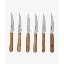 Coffret de 6 couteaux Grill Bois d'olivier - Élysée x Jean Dubost