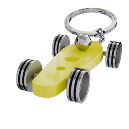 Porte-clés Bolides Jaune