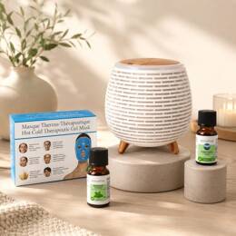 Pack fraîcheur anti-chaleur : diffuseur lina, masque gel & huiles essentielles