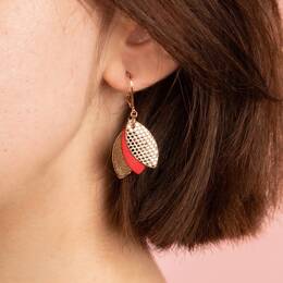 Boucles en cuir les chouchous rouge
