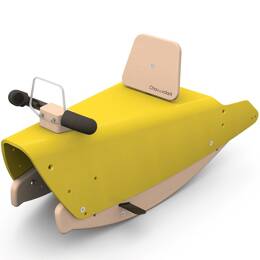 Bascule et porteur voiture - jaune