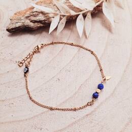 Bracelet protection comète lapis lazuli