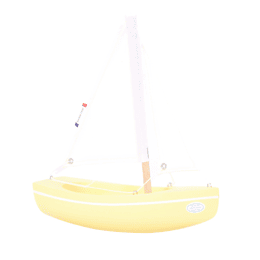 Bateau le sloop jaune 21cm