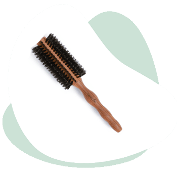 Brosse ronde brushing grand diamètre, 100% poils de sanglier