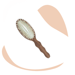 Brosse pneumatique moyen modèle 100% soies blanches
