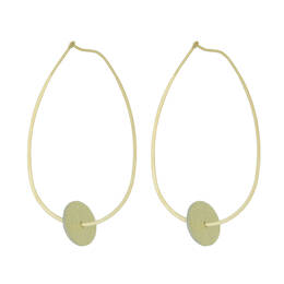 Créoles ovale Charlotte - Doré