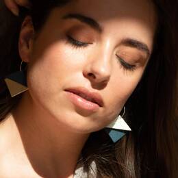 Boucles d'oreilles Magali - Kaki