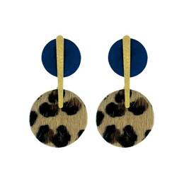 Boucles d'oreilles Ophélie Léopard - BLEUNUIT