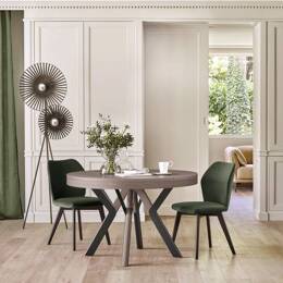 Table extensible ronde pied gris Rondo